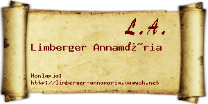 Limberger Annamária névjegykártya